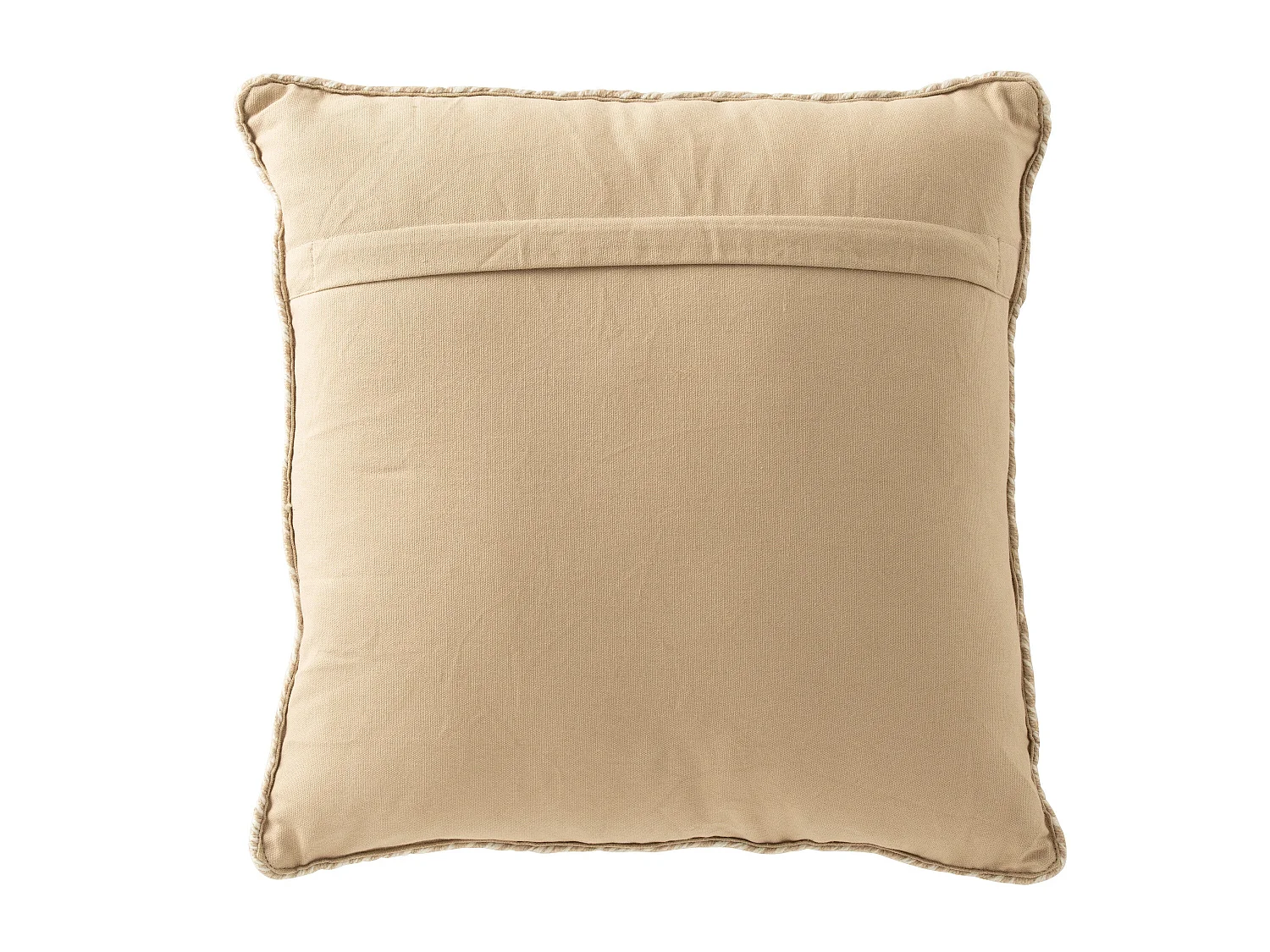 Coussin Déco "Miami" 42x42cm Naturel & Blanc