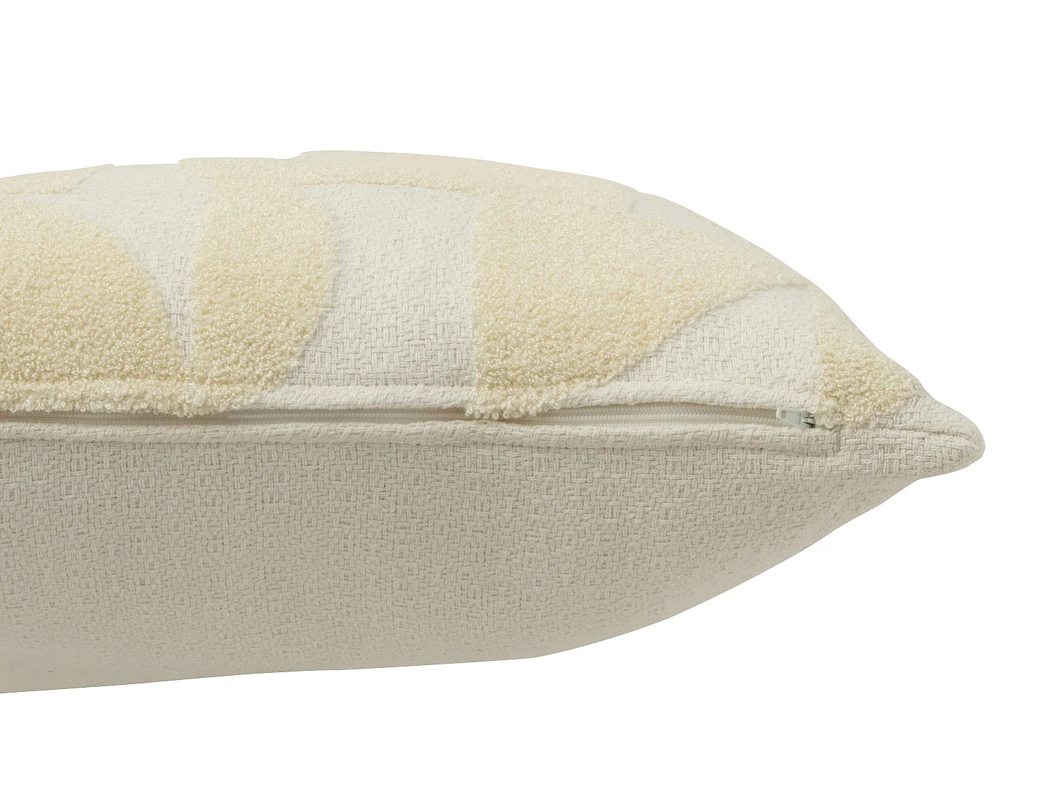 Coussin Déco "Géométrique" 43x43cm Jaune Clair