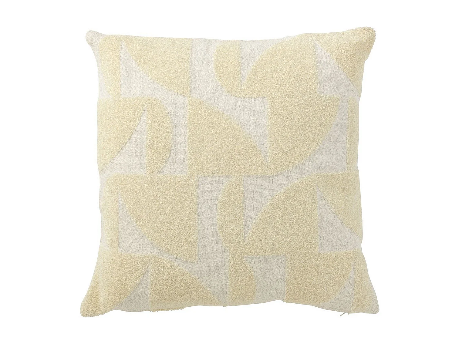 Coussin Déco "Géométrique" 43x43cm Jaune Clair
