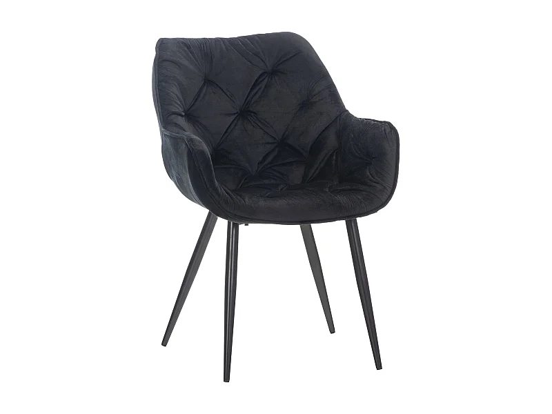 Chaise de coiffeuse salon noire 58 x 67 x 82 cm FAL10525