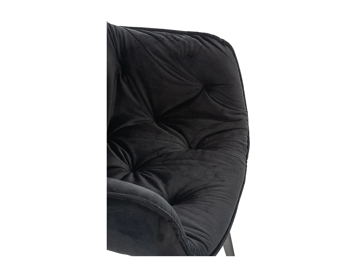 Chaise de coiffeuse salon noire 58 x 67 x 82 cm FAL10525