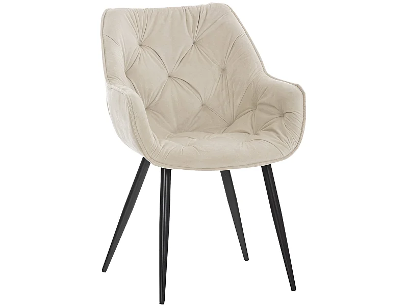 Chaise de coiffeuse salon crème 58 x 67 x 82 cm FAL10529