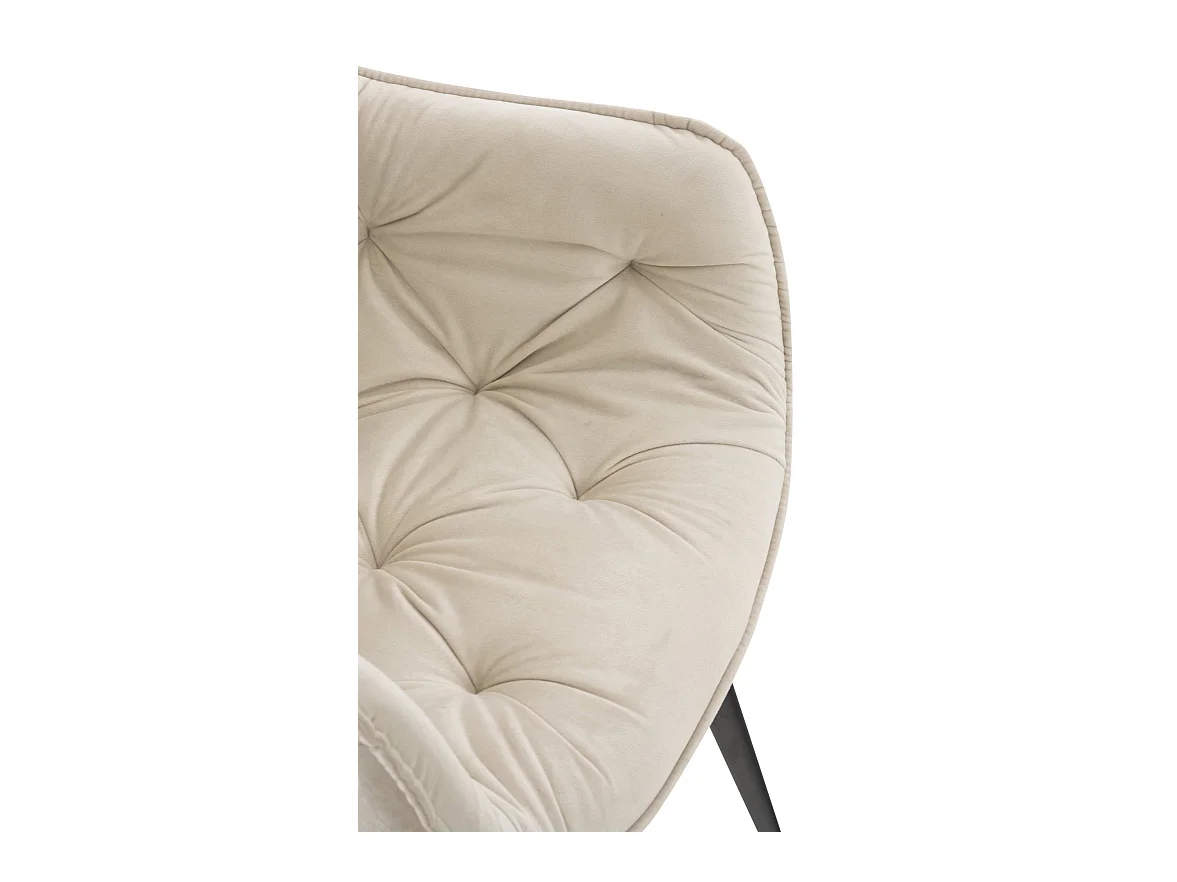 Chaise de coiffeuse salon crème 58 x 67 x 82 cm FAL10529