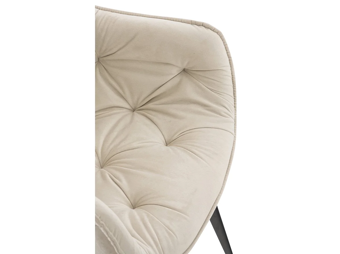 Chaise de coiffeuse salon crème 58 x 67 x 82 cm FAL10529