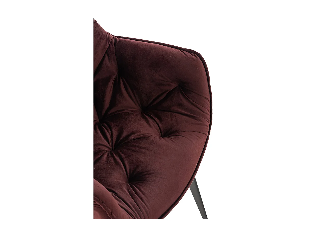 Chaise de coiffeuse salon bordeaux 58 x 67 x 82 cm FAL10531