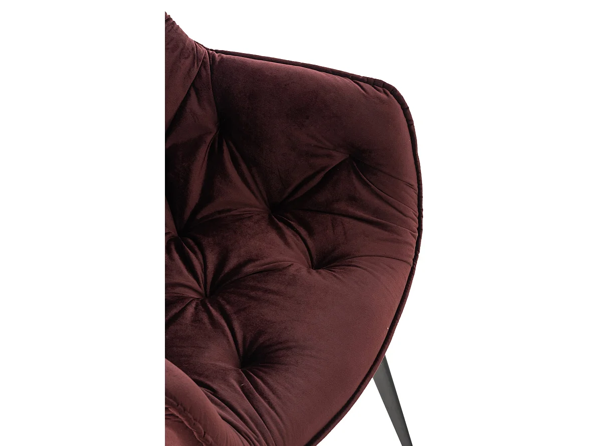 Chaise de coiffeuse salon bordeaux 58 x 67 x 82 cm FAL10531