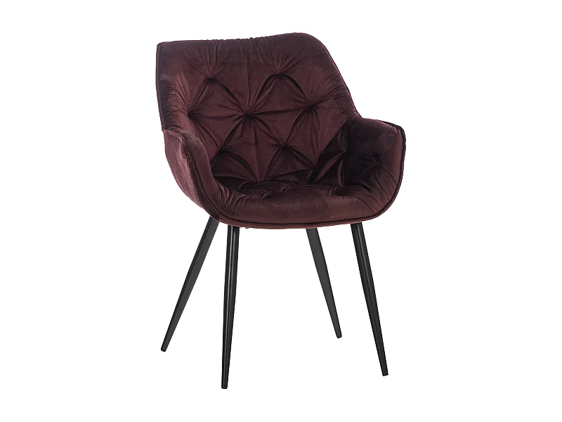 Chaise de coiffeuse salon bordeaux 58 x 67 x 82 cm FAL10531