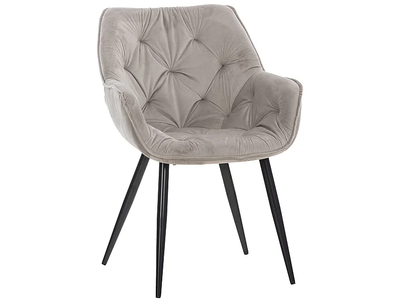 Chaise de coiffeuse salon grise 58 x 67 x 82 cm FAL10526