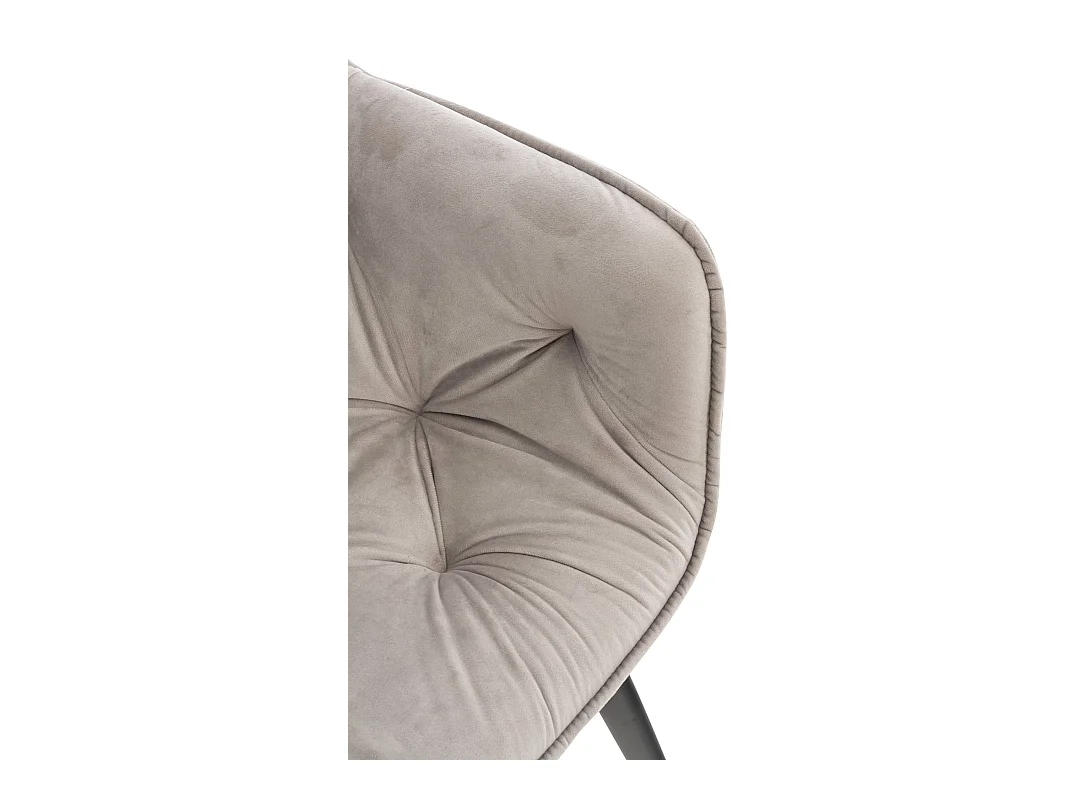 Chaise de coiffeuse salon grise 58 x 67 x 82 cm FAL10526