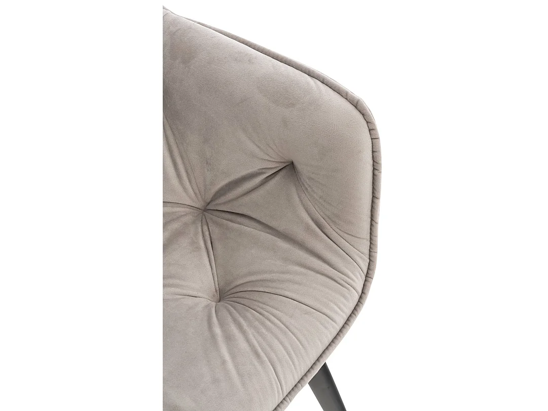 Chaise de coiffeuse salon grise 58 x 67 x 82 cm FAL10526