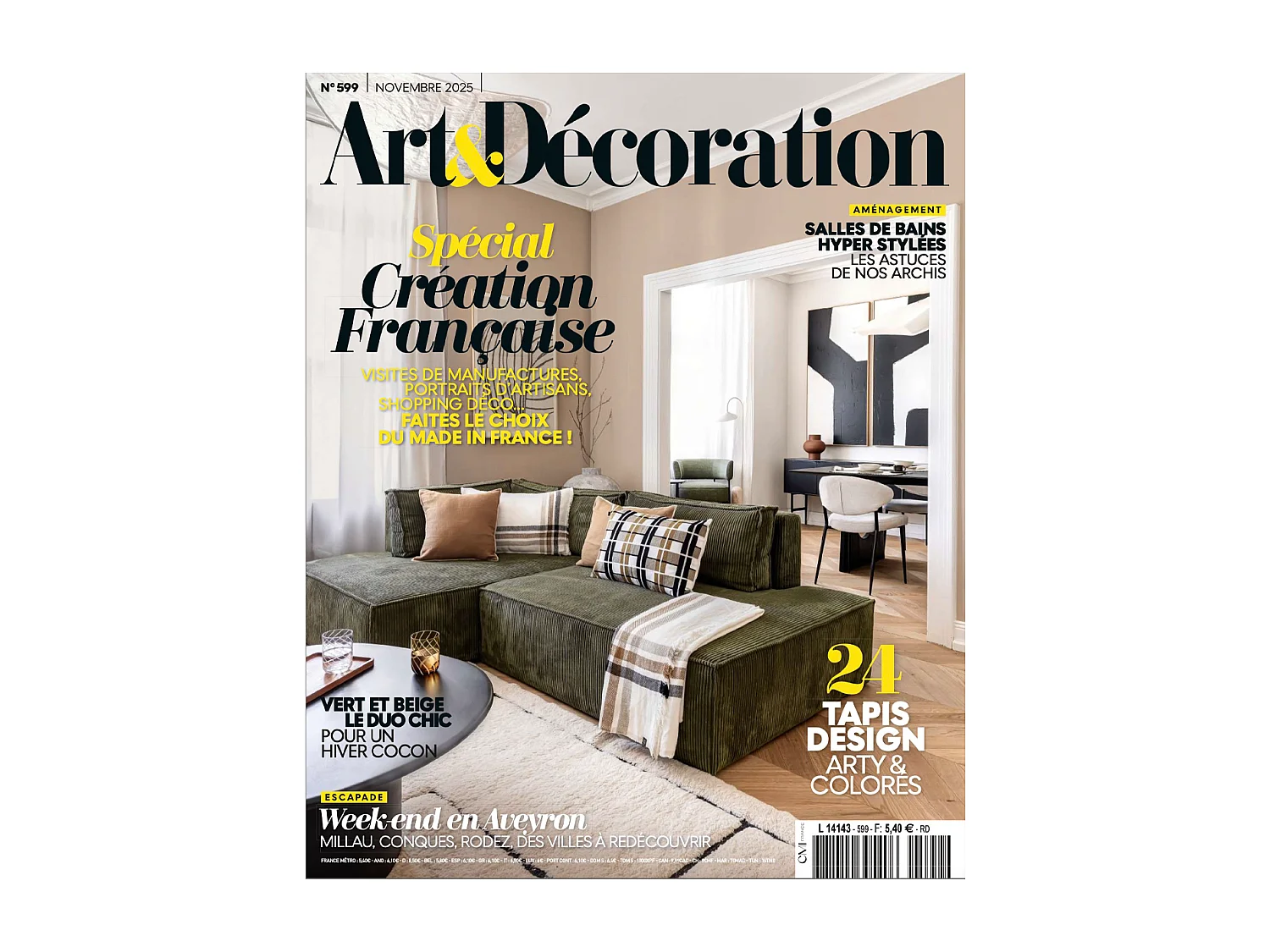 Canapé d'angle à droite convertible 3 places avec coffre en tissu bouclé écru - Barani