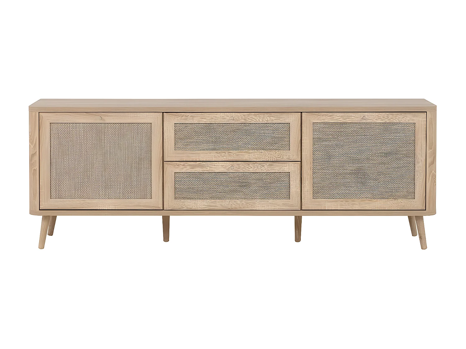 Mesa Baixa Kuta 2 Portas 2 Gavetas 175X62.9X40 Carvalho