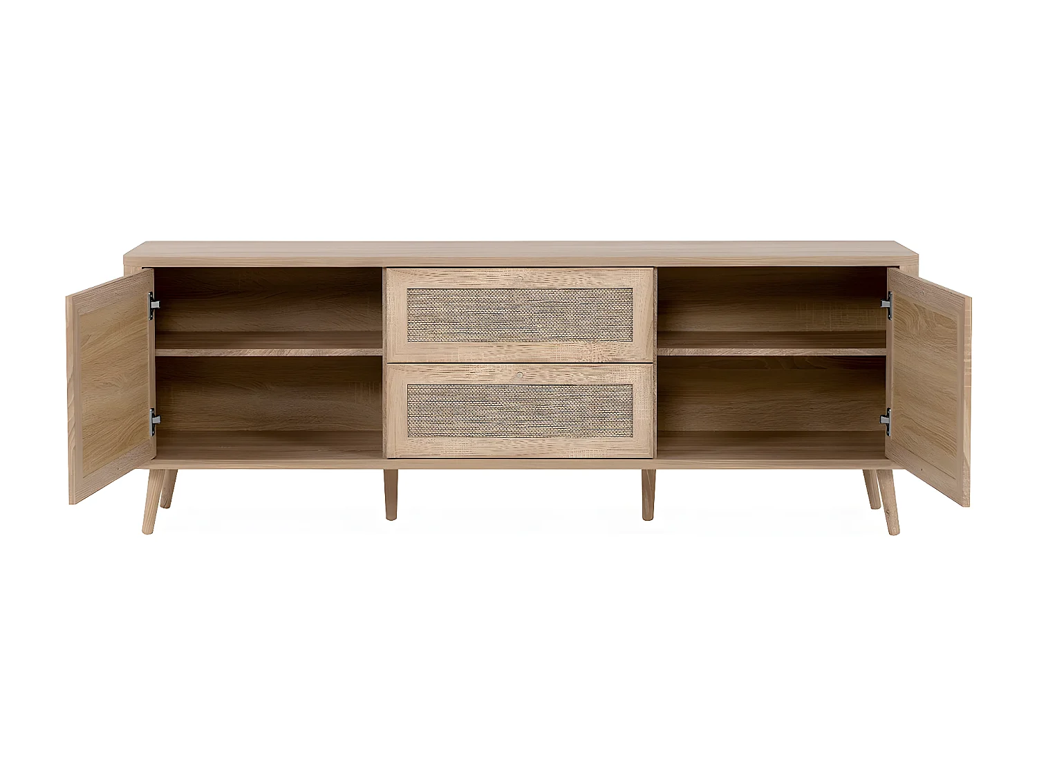 Mesa Baixa Kuta 2 Portas 2 Gavetas 175X62.9X40 Carvalho