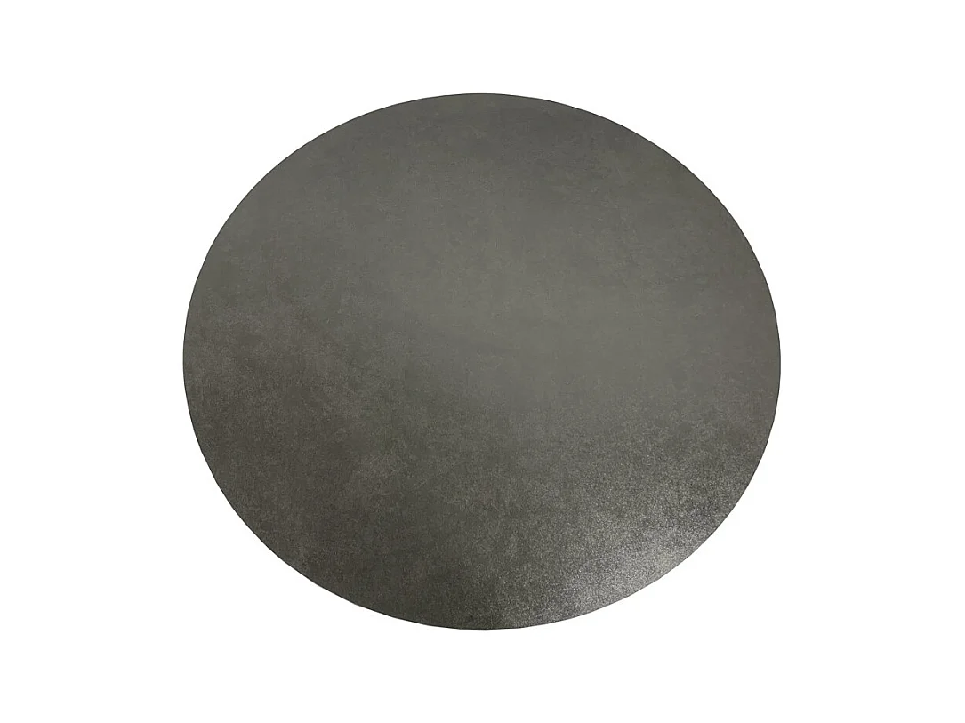 Table basse D.89 cm céramique gris anthracite et métal noir - TAMATOA