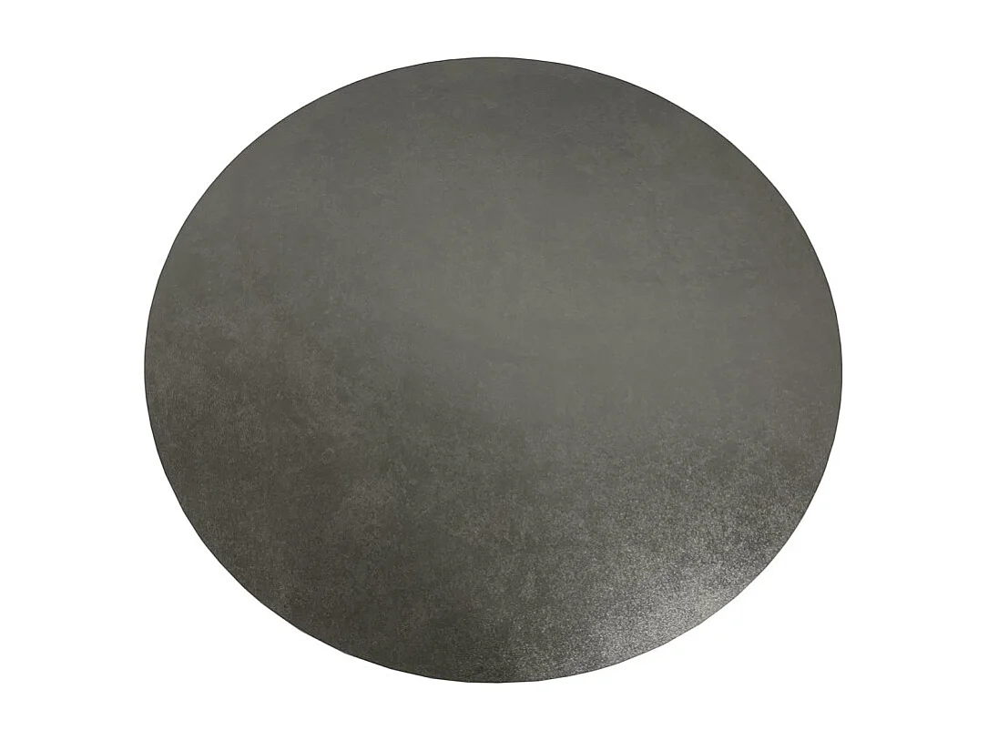 Table basse D.89 cm céramique gris anthracite et métal noir - TAMATOA