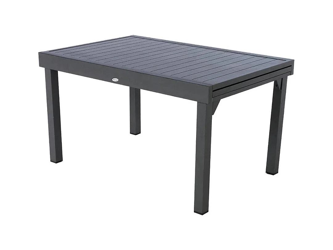 Table extensible rectangulaire alu Piazza 6/10 places Graphite - Hespéride