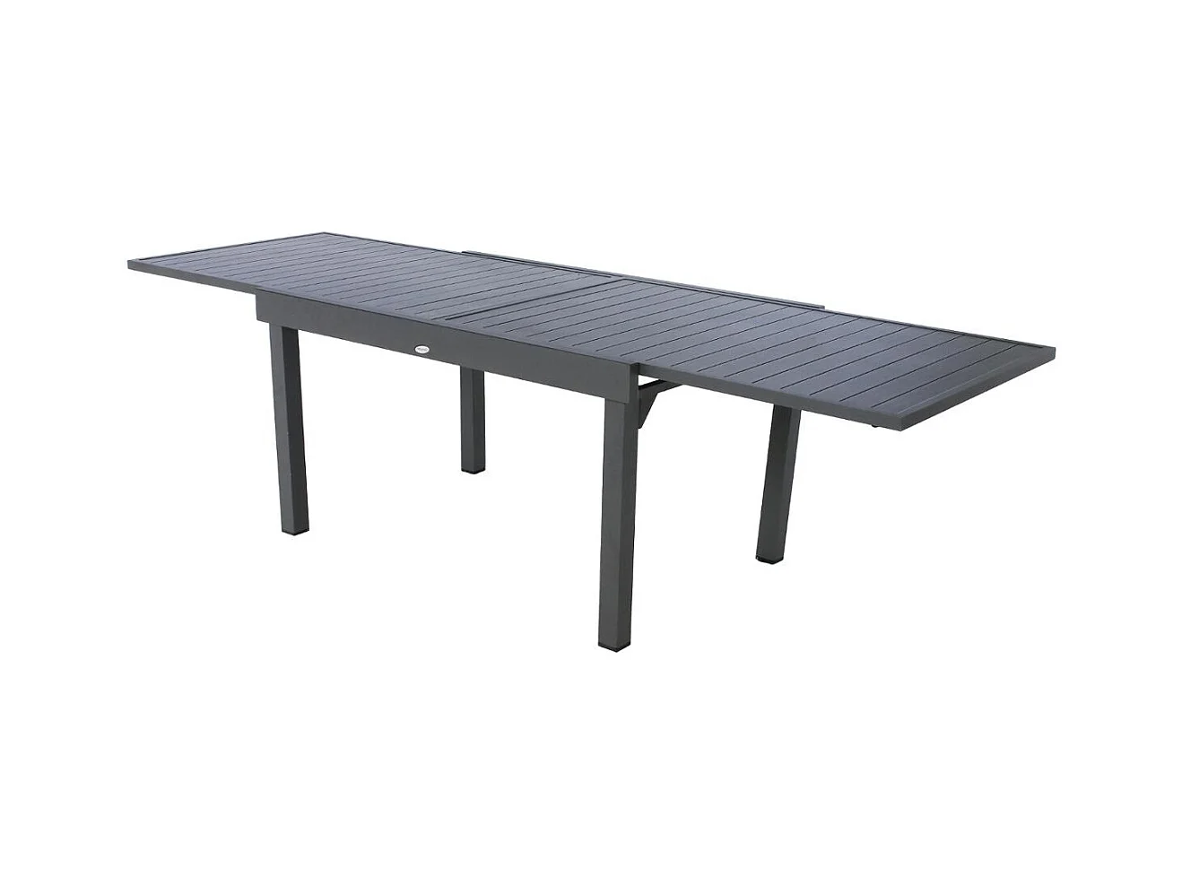 Table extensible rectangulaire alu Piazza 6/10 places Graphite - Hespéride