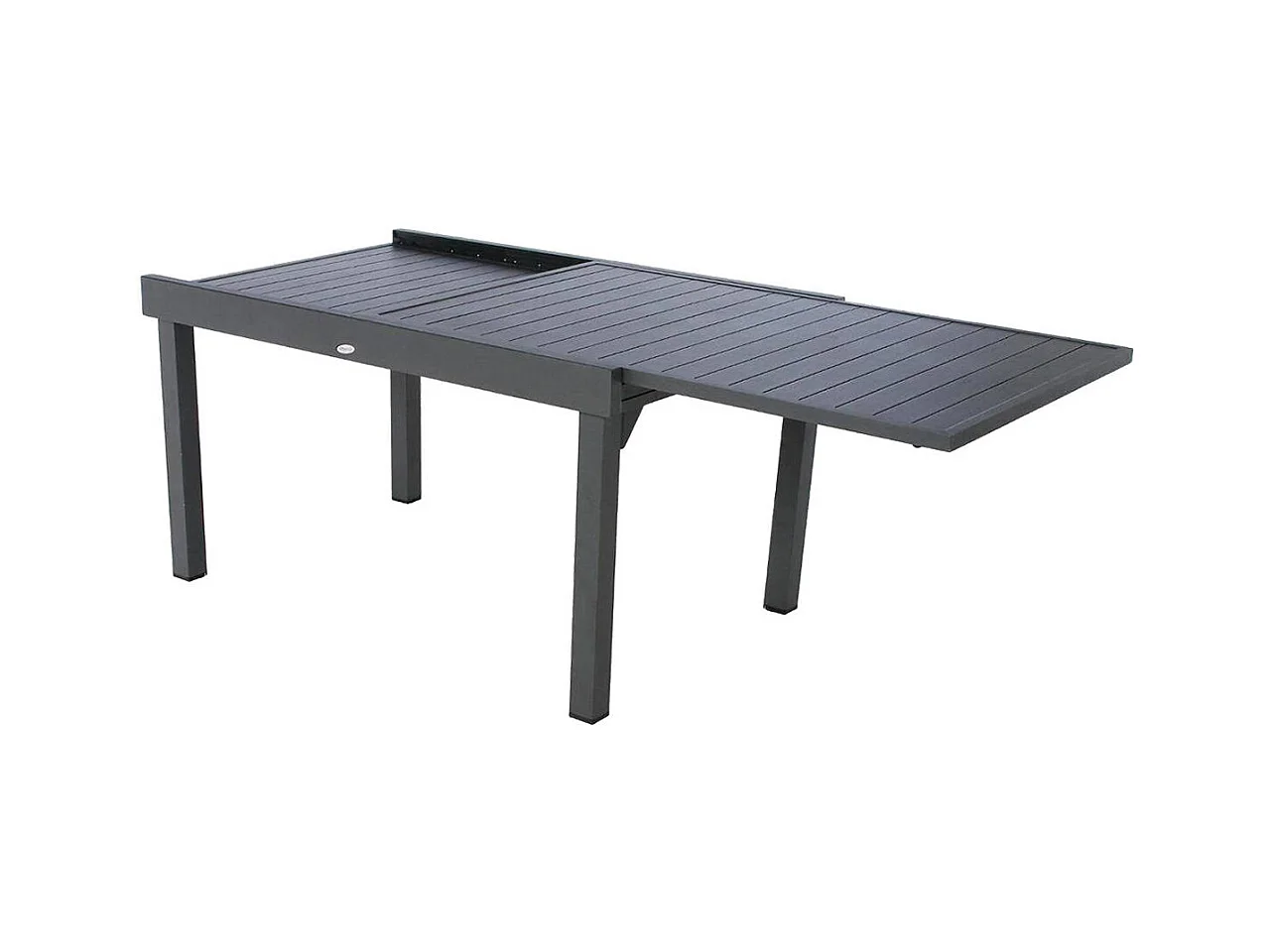 Table extensible rectangulaire alu Piazza 6/10 places Graphite - Hespéride