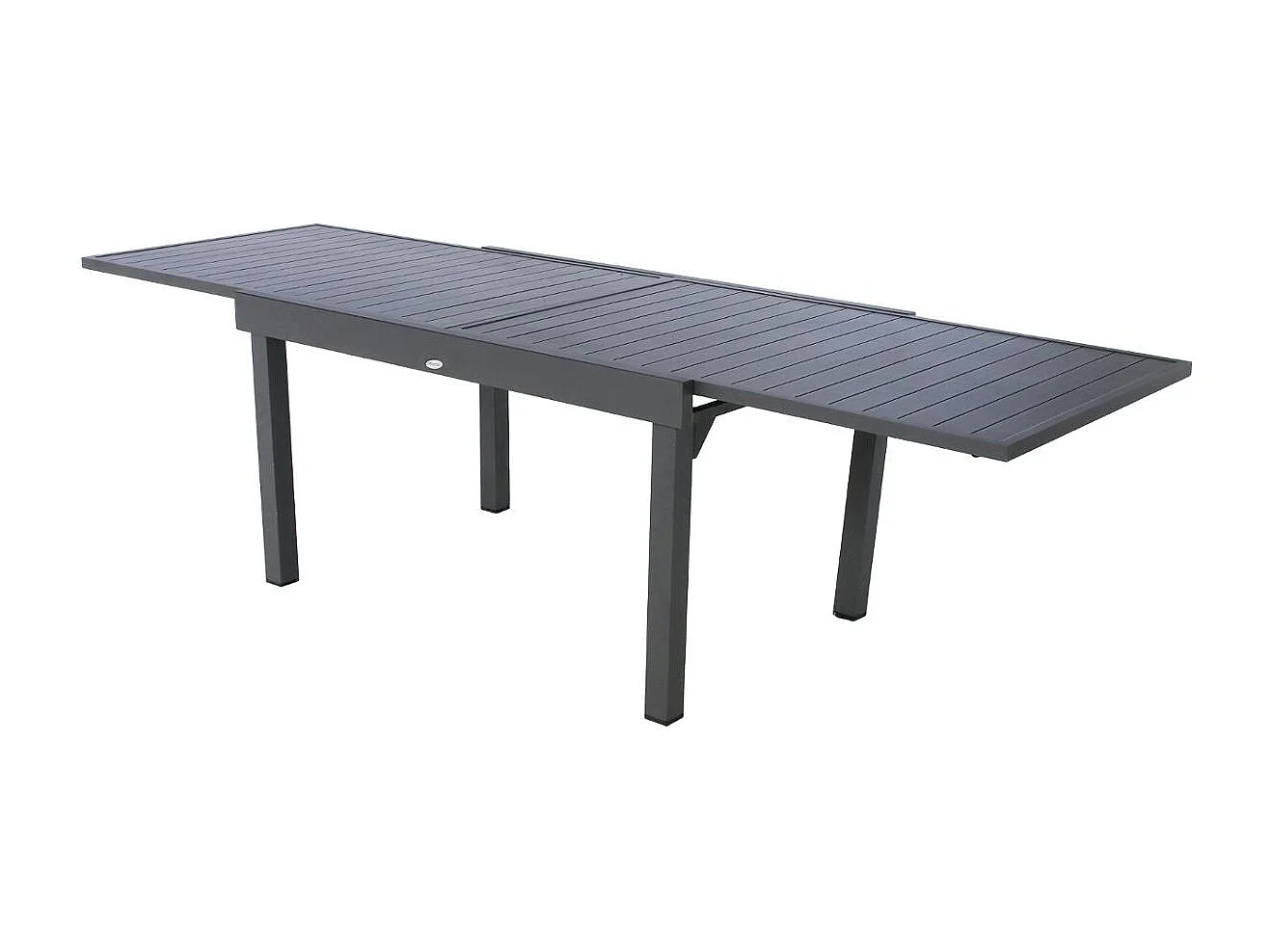 Table extensible rectangulaire alu Piazza 6/10 places Graphite - Hespéride