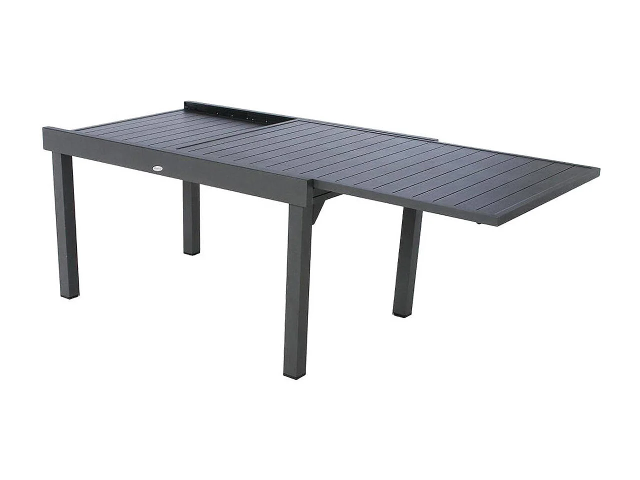 Table extensible rectangulaire alu Piazza 6/10 places Graphite - Hespéride