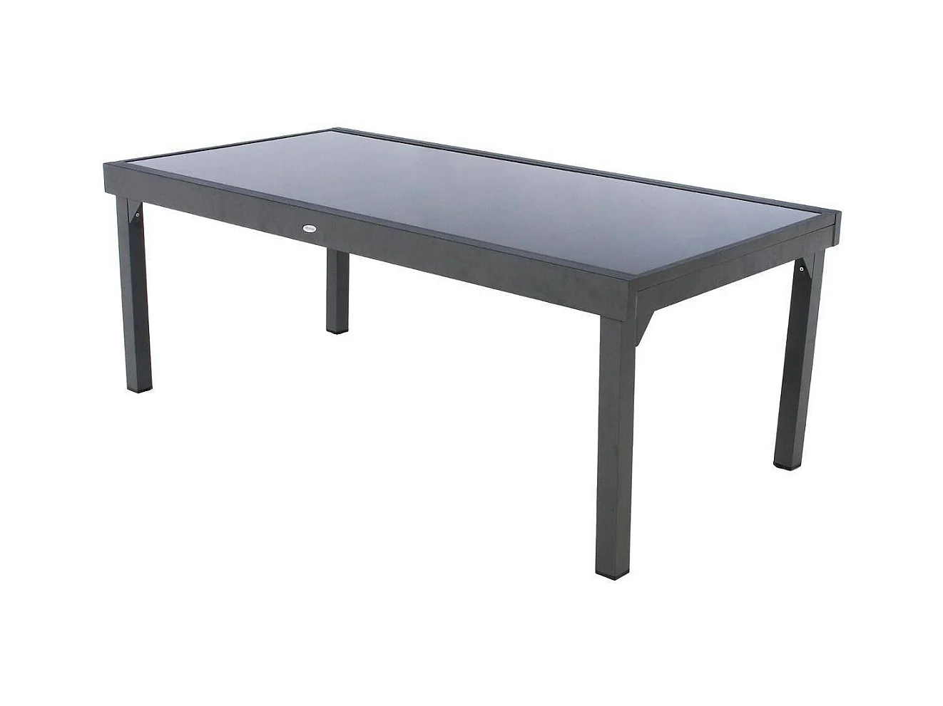 Table extensible rectangulaire en verre Piazza 8/12 places Gris anthracite - Hespéride