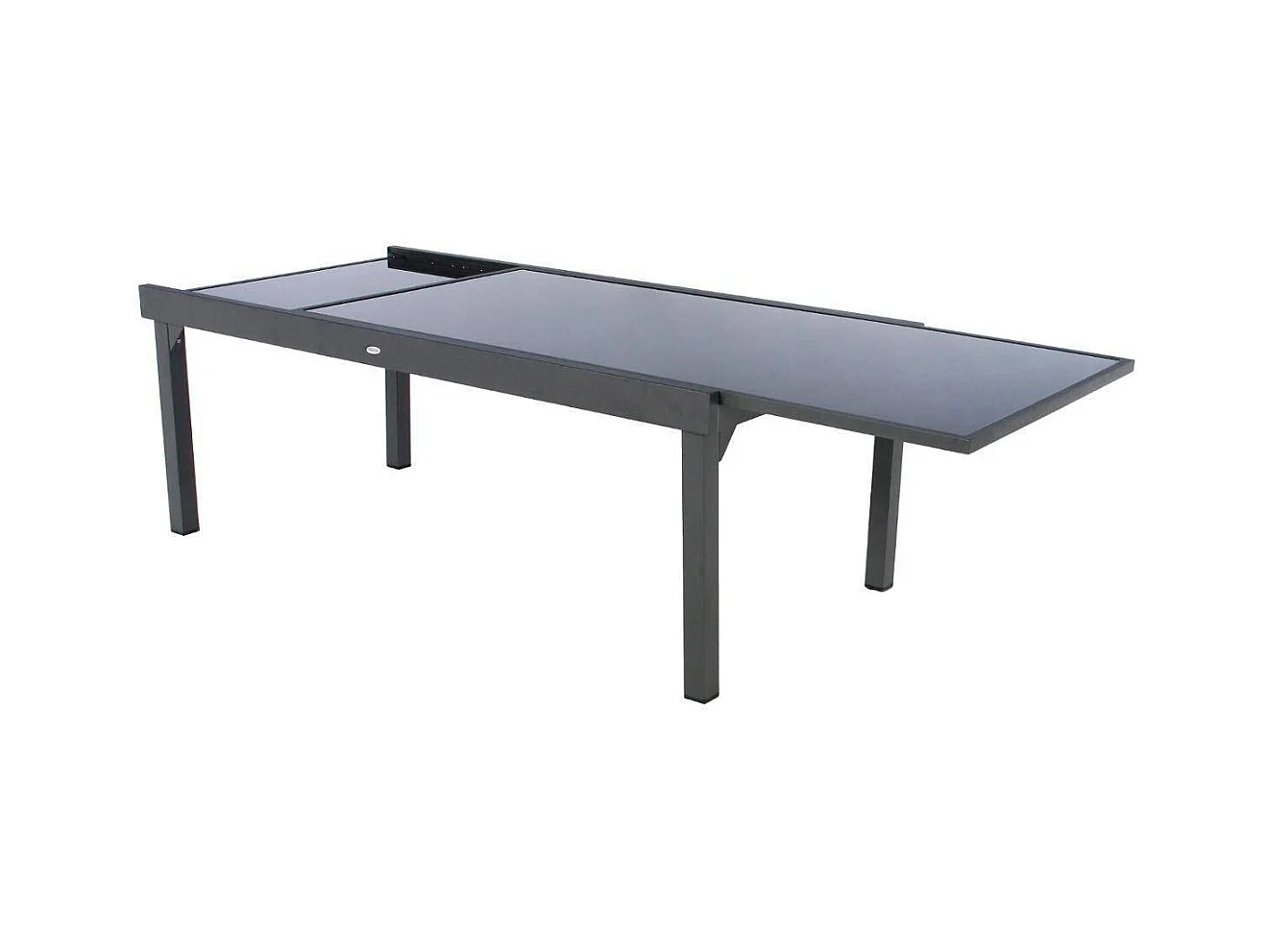 Table extensible rectangulaire en verre Piazza 8/12 places Gris anthracite - Hespéride