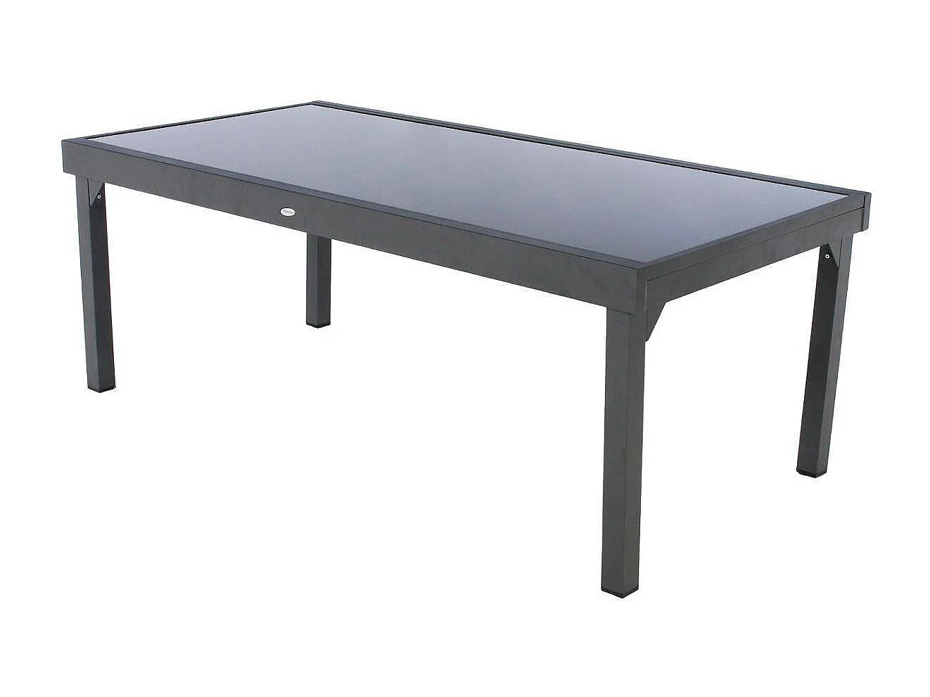 Table extensible rectangulaire en verre Piazza 8/12 places Gris anthracite - Hespéride