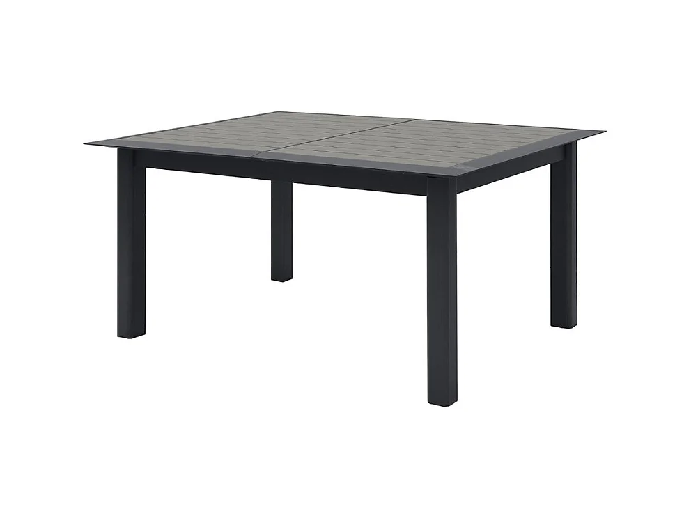 Table de jardin aluminium extensible Allure Effet bois muscade & Graphite - 10 places - Hespéride