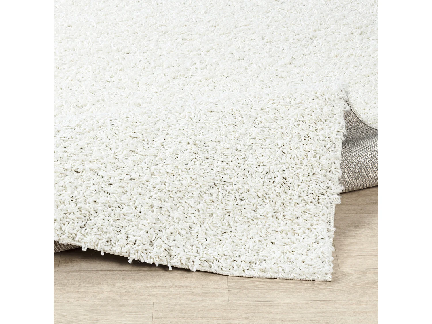 Tapis Shaggy Uni - Blanc - 120x170cm - LILLY
