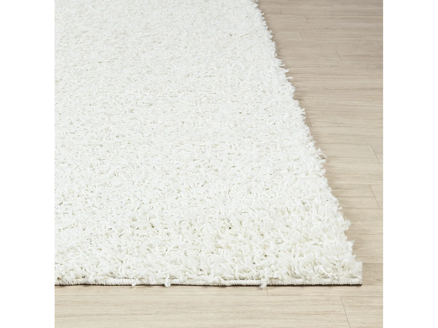 Tapis Shaggy Uni - Blanc - 120x170cm - LILLY
