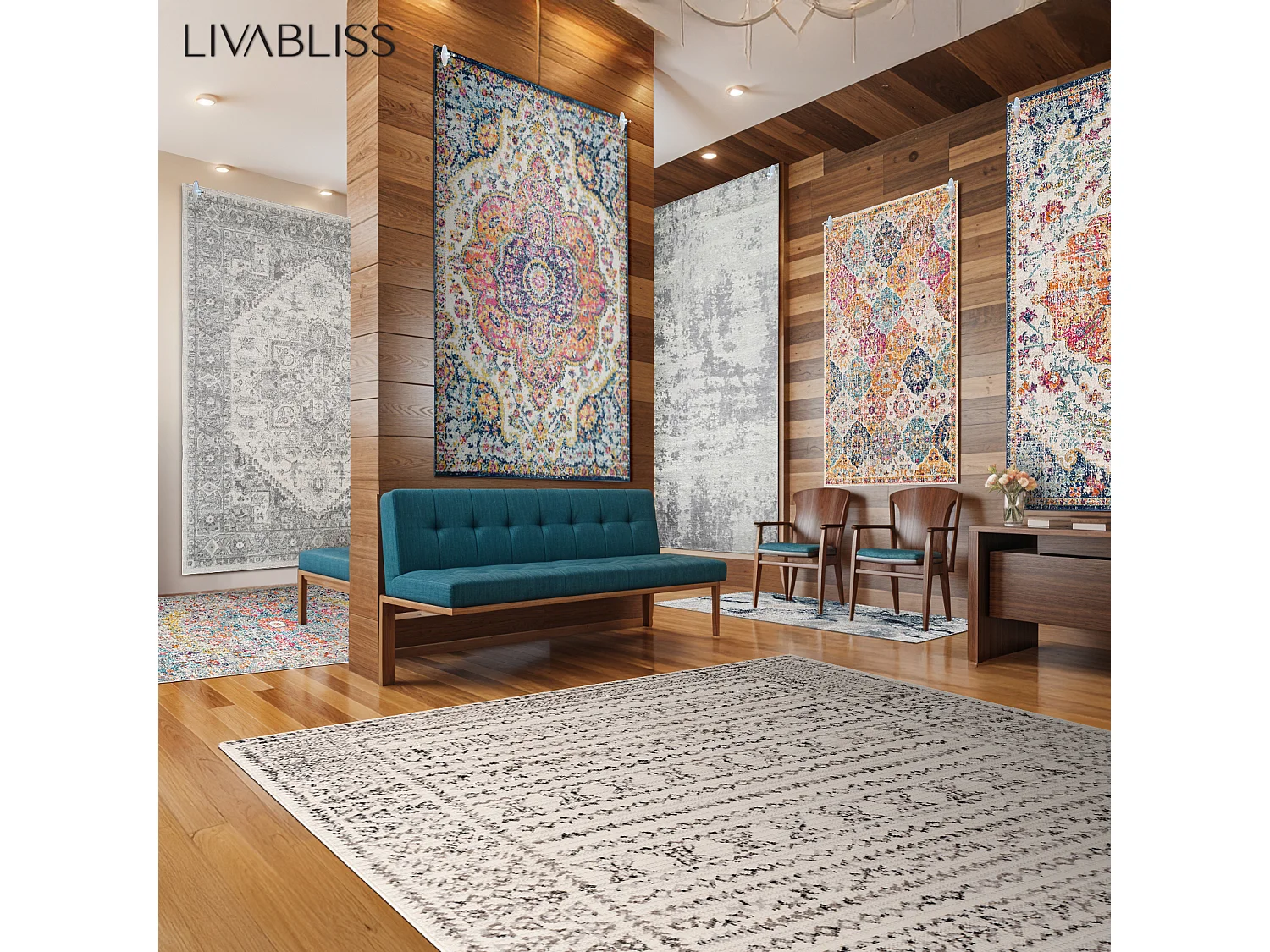 Tapis Shaggy Uni - Blanc - 120x170cm - LILLY