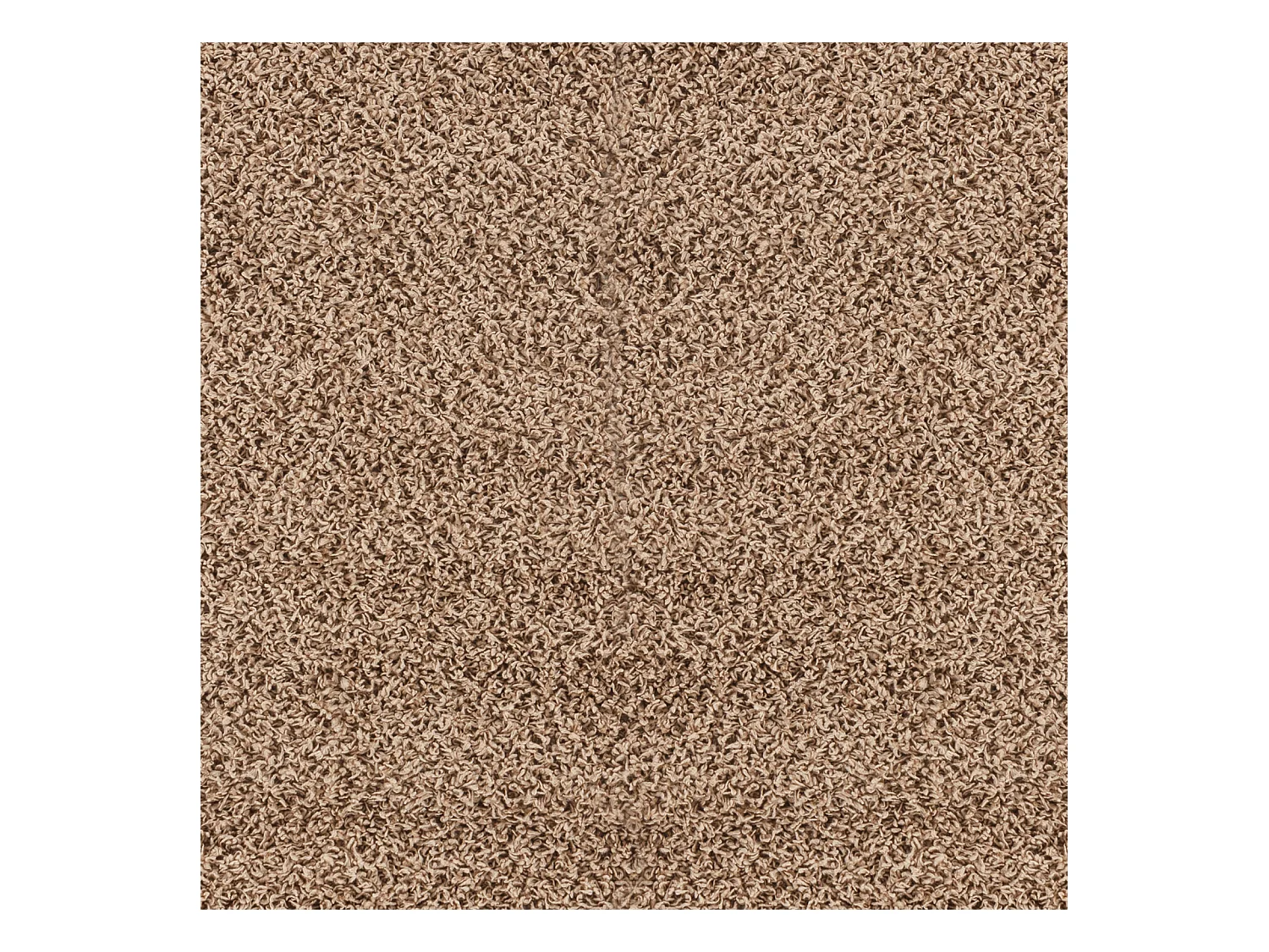 Tapis Rond Shaggy Uni - Beige Foncé - Ø 160cm - LILLY