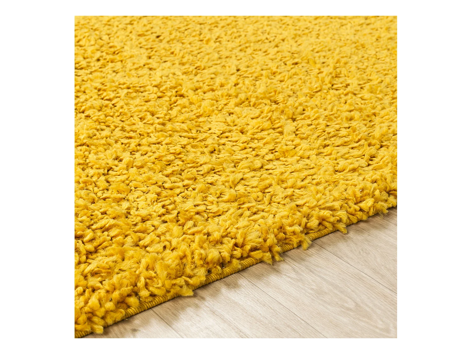 Zacht Hoogpolig Shaggy Tapijt - Geel - 200x290cm - LILLY