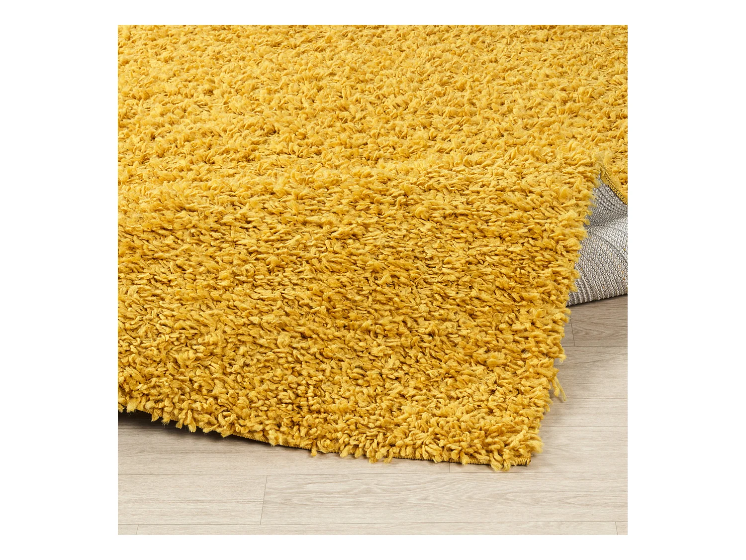 Zacht Hoogpolig Shaggy Tapijt - Geel - 200x290cm - LILLY