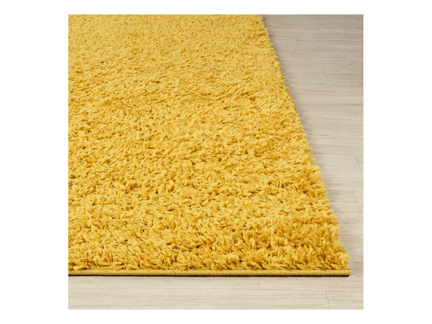 Zacht Hoogpolig Shaggy Tapijt - Geel - 200x290cm - LILLY