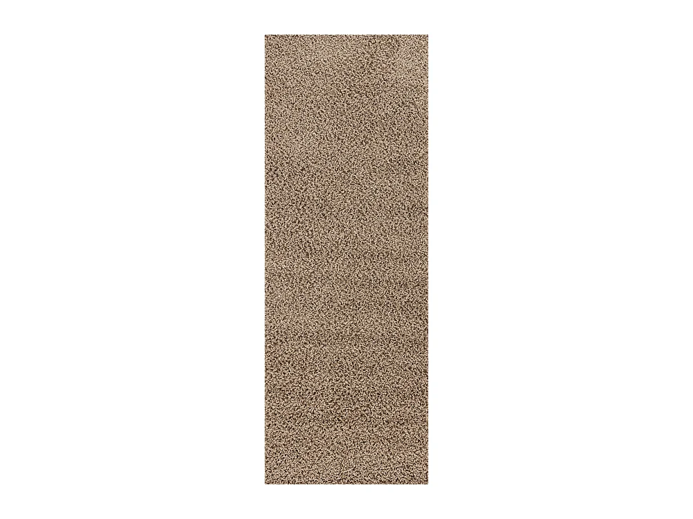 Tapis de Couloir Shaggy Uni - Beige Foncé - 80x220cm - LILLY