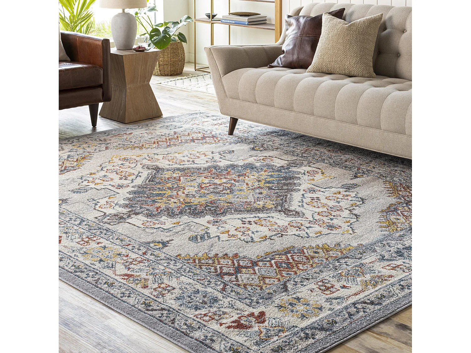 Zacht Hoogpolig Shaggy Loper Gang - Grijs - 80x220cm - LILLY