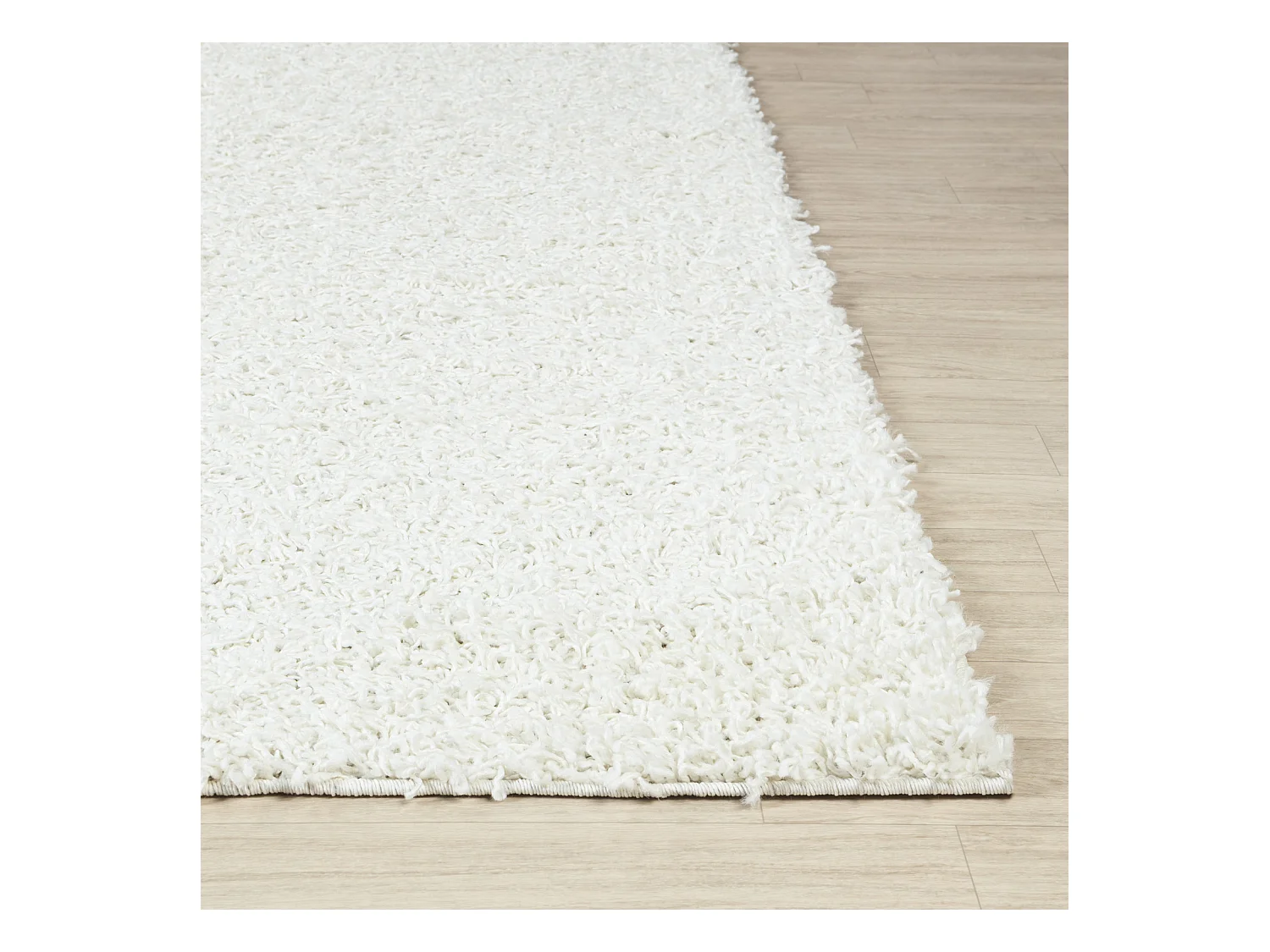 Zacht Hoogpolig Shaggy Loper Gang - Wit - 80x220cm - LILLY