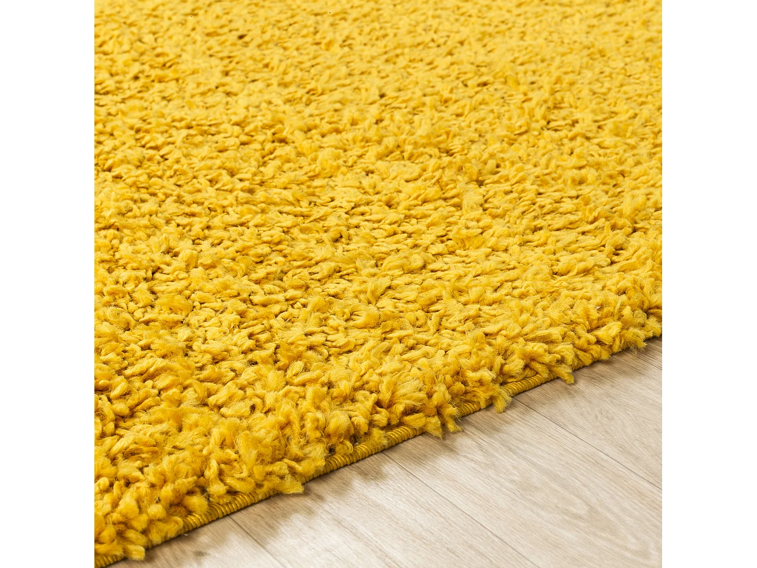 Tapis Shaggy Uni - Jaune - 160x220cm - LILLY