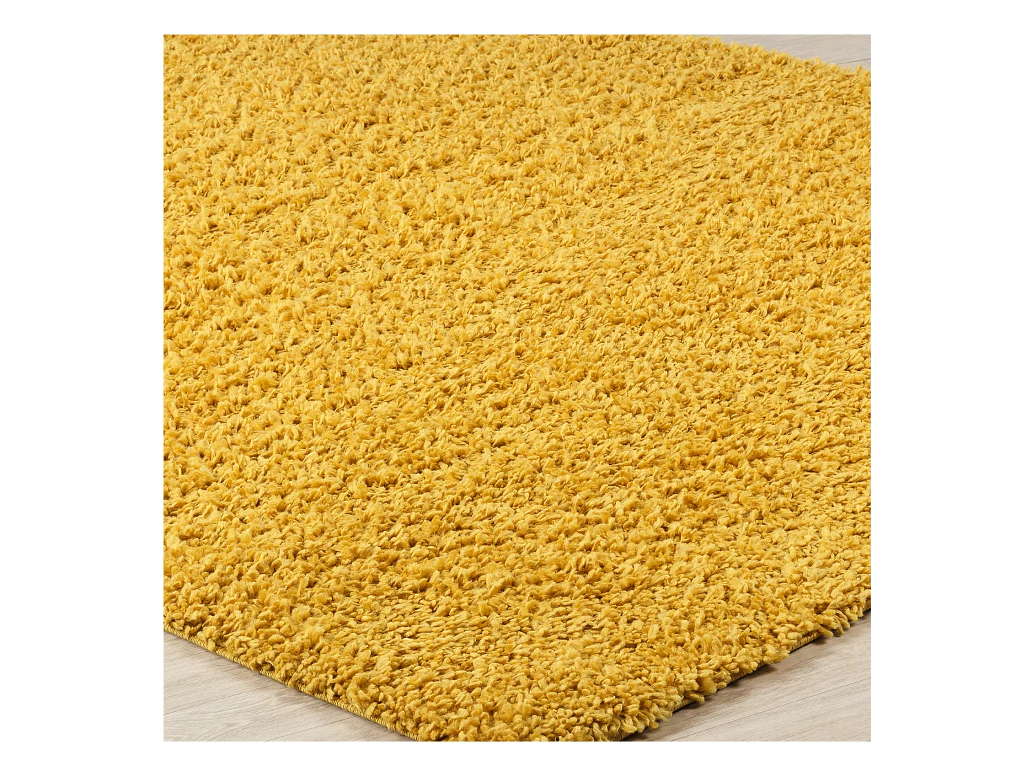 Tapis Shaggy Uni - Jaune - 80x150cm - LILLY