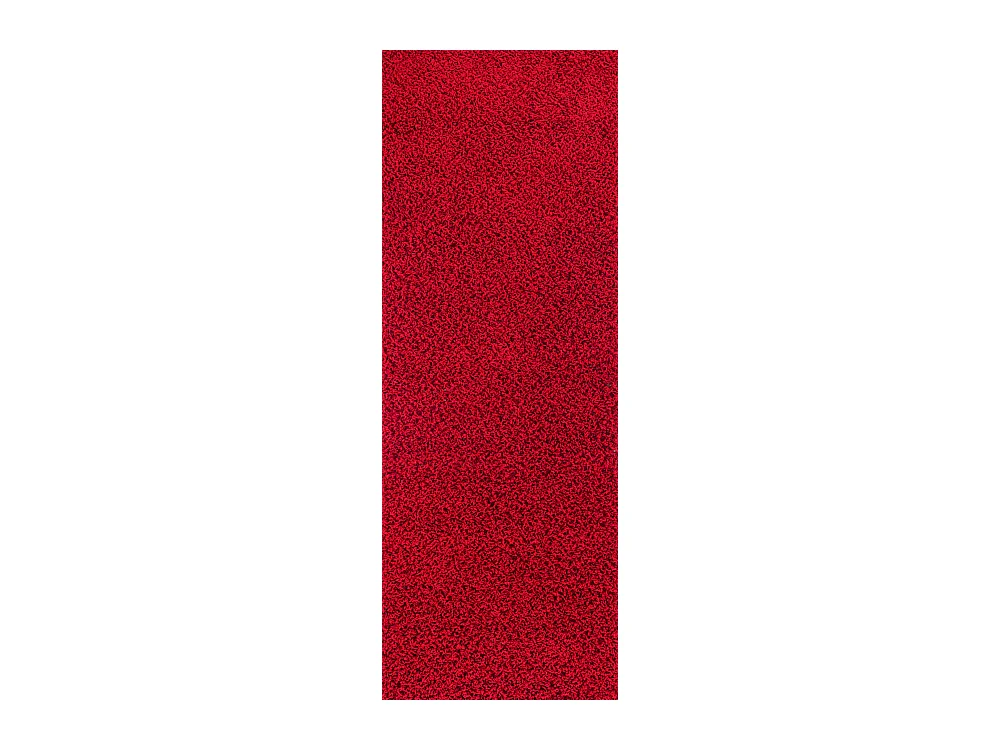 Tapis de Couloir Shaggy Uni - Rouge - 80x220cm - LILLY