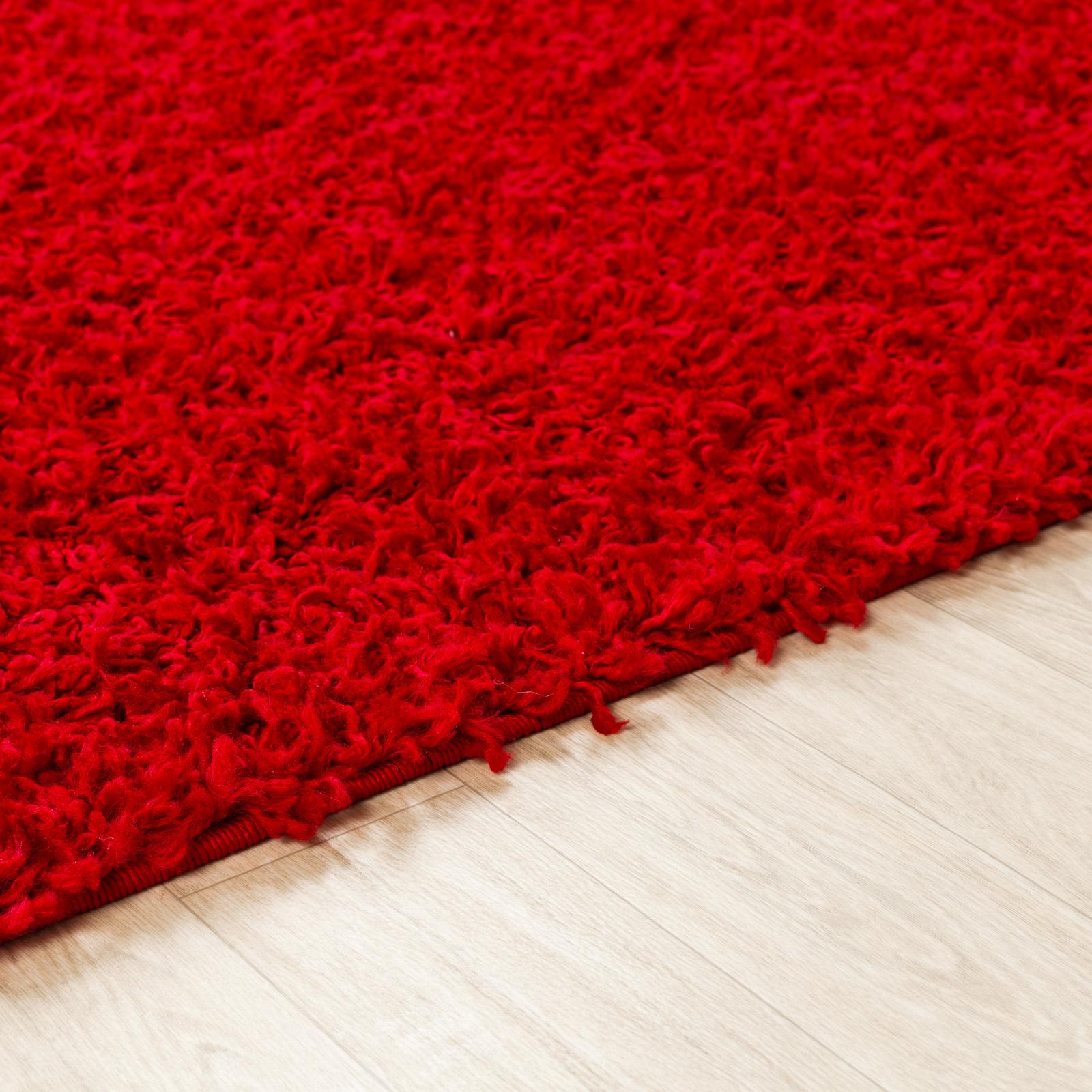 Tappeto de Corridoio e Salotto - Shaggy Uni Chic - LILLY - 80 x 220 cm -  Rosso