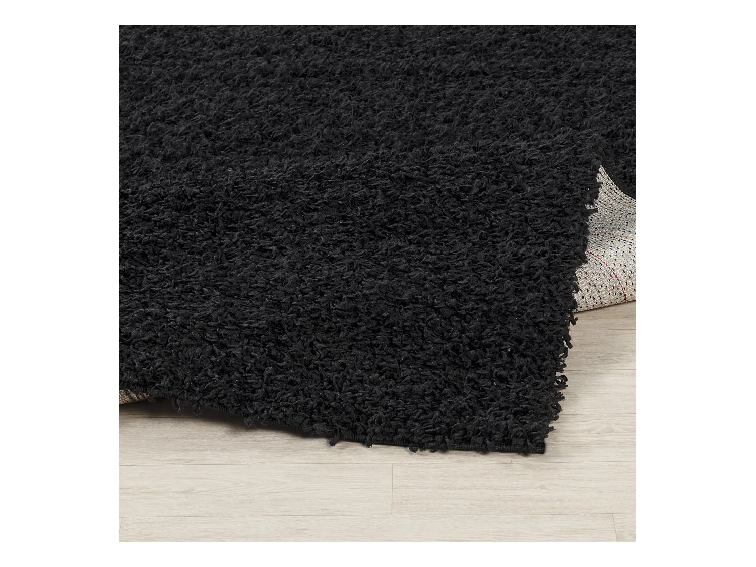 Tapis Shaggy Uni - Noir - 200x290cm - LILLY