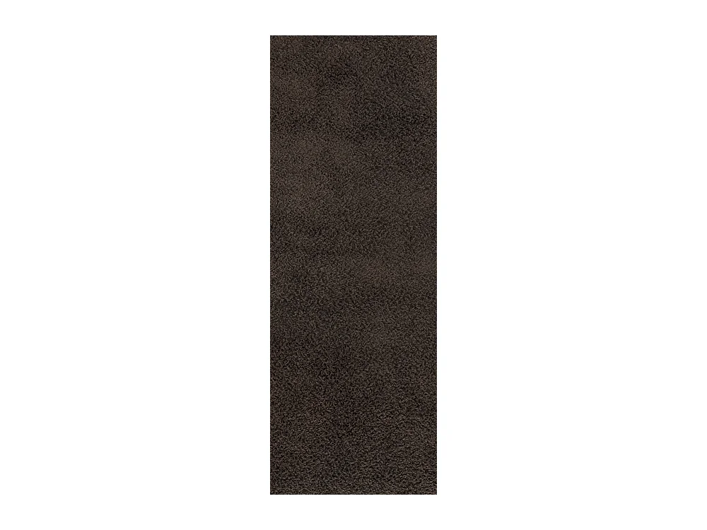 Tapis de Couloir Shaggy Uni - Marron Foncé - 80x220cm - LILLY