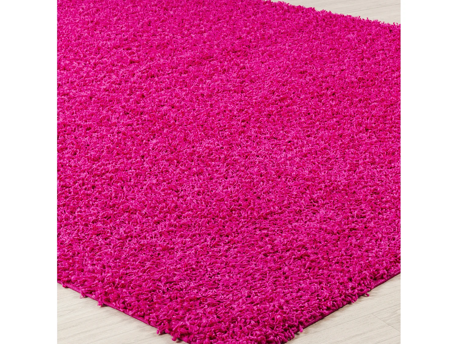 Tapis de Couloir Shaggy Uni - Fuschia - 80x220cm - LILLY