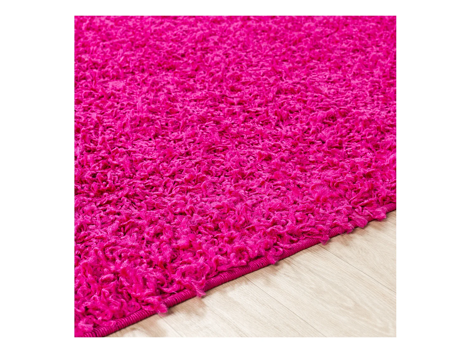 Tappeto per Corridoio Shaggy Moderno - Fucsia - 80x220cm - LILLY