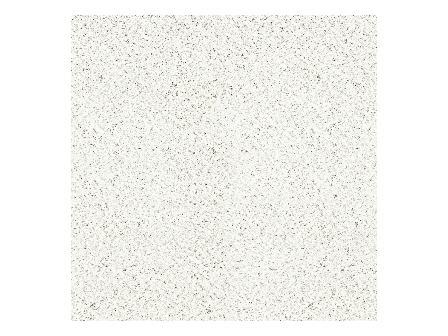 Tapis Rond Shaggy Uni - Blanc - Ø 120cm - LILLY