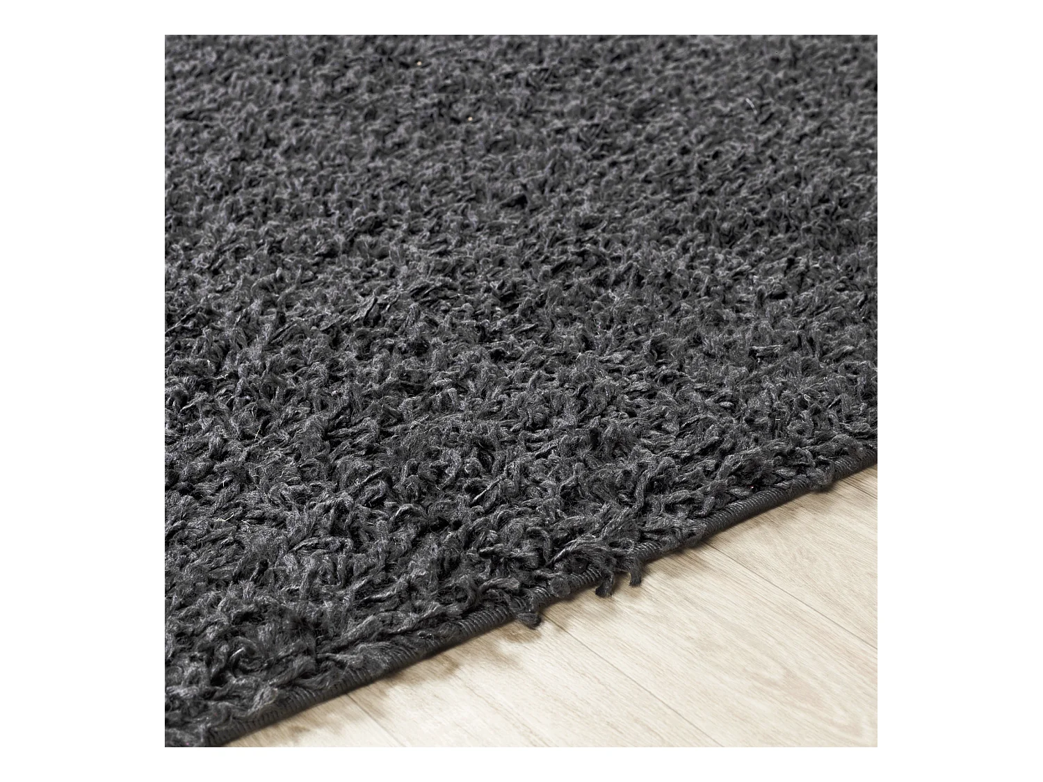Tapis Shaggy Uni - Gris Foncé - 80x150cm - LILLY
