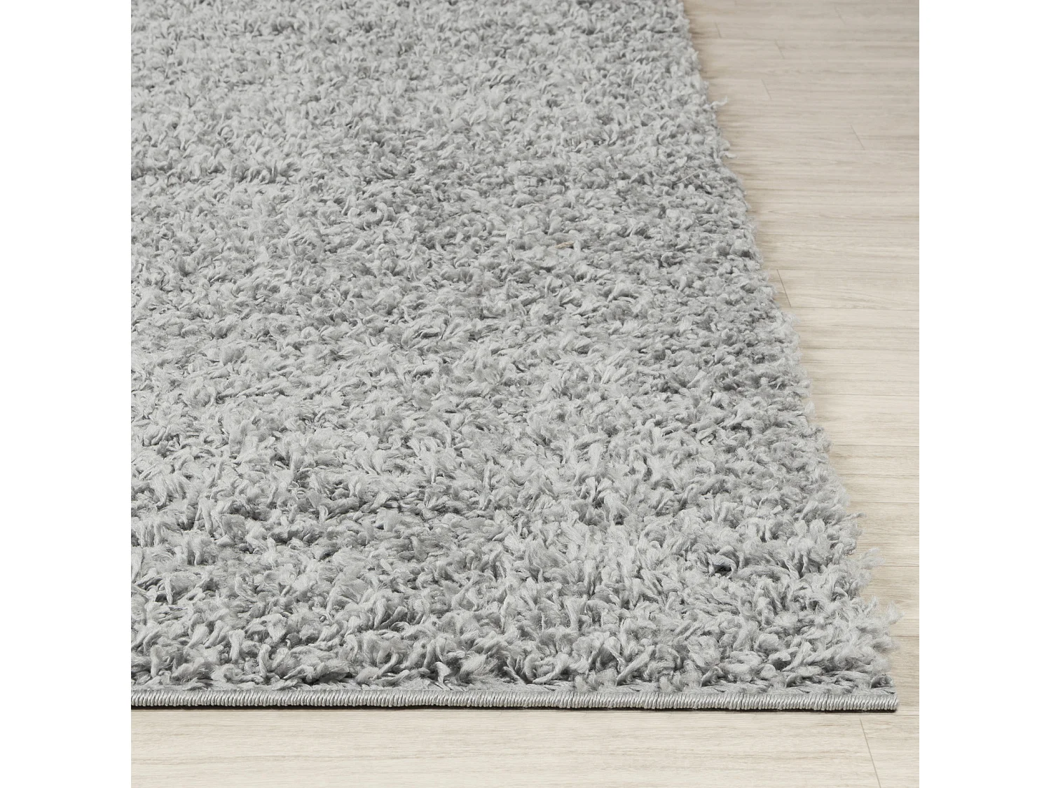 Tapis Shaggy Uni - Gris - 80x150cm - LILLY
