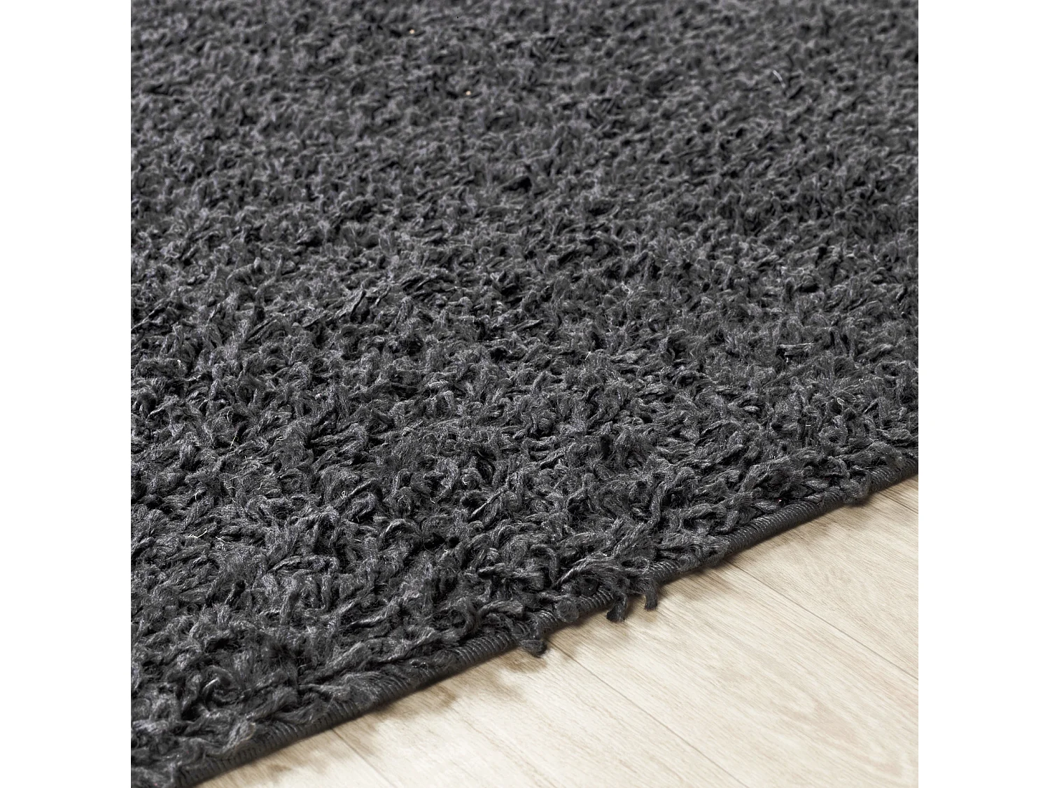 Tapis Shaggy Uni - Gris Foncé - 160x220cm - LILLY